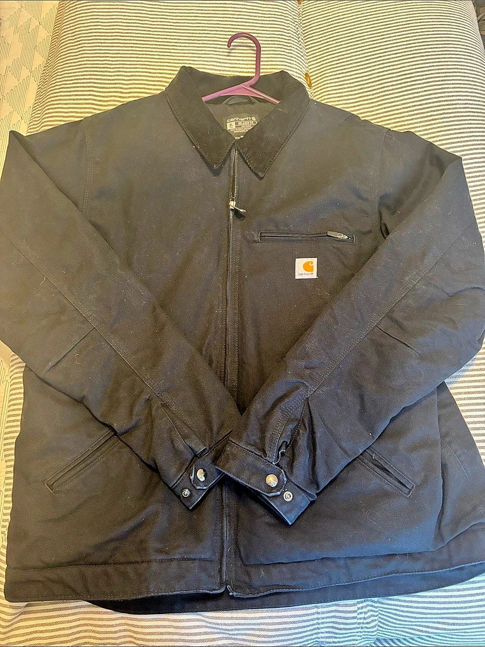 Carhartt Detroit Relaxed Fit Black XL Work Jacket